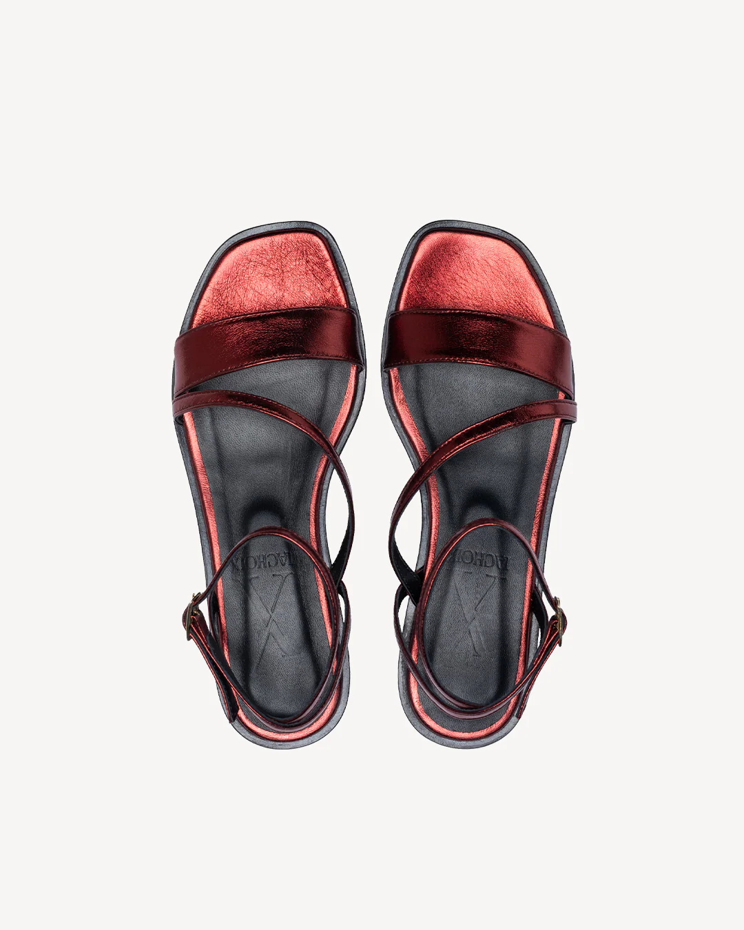 Grace Bordeaux Flat Sandals - Image 5