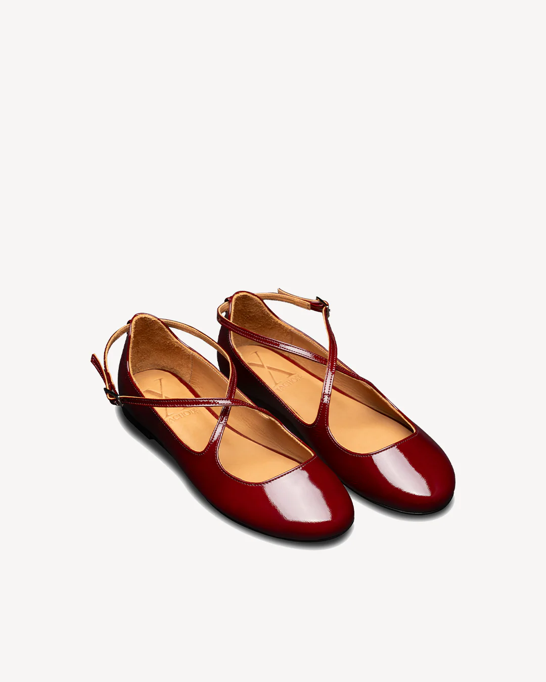 Lottie Crossed Ballerina Burgundy - Image 3
