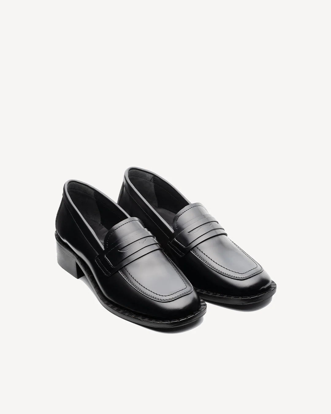 Black Mid-Heel Loafer - Image 3