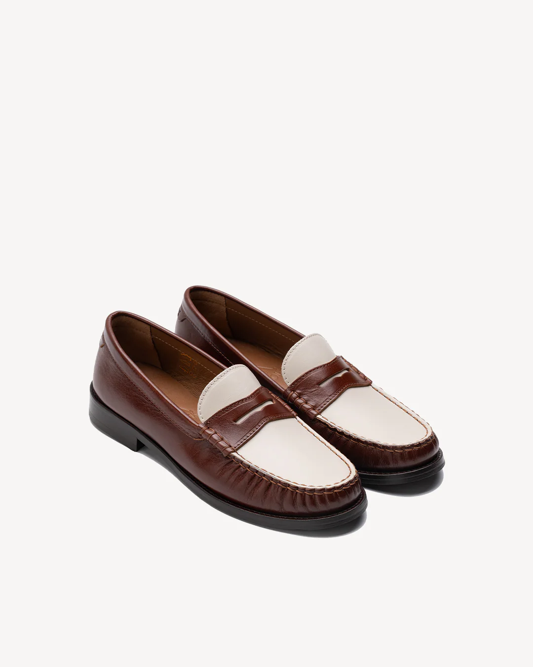 Penny Loafer Brown & Off-White - Image 4