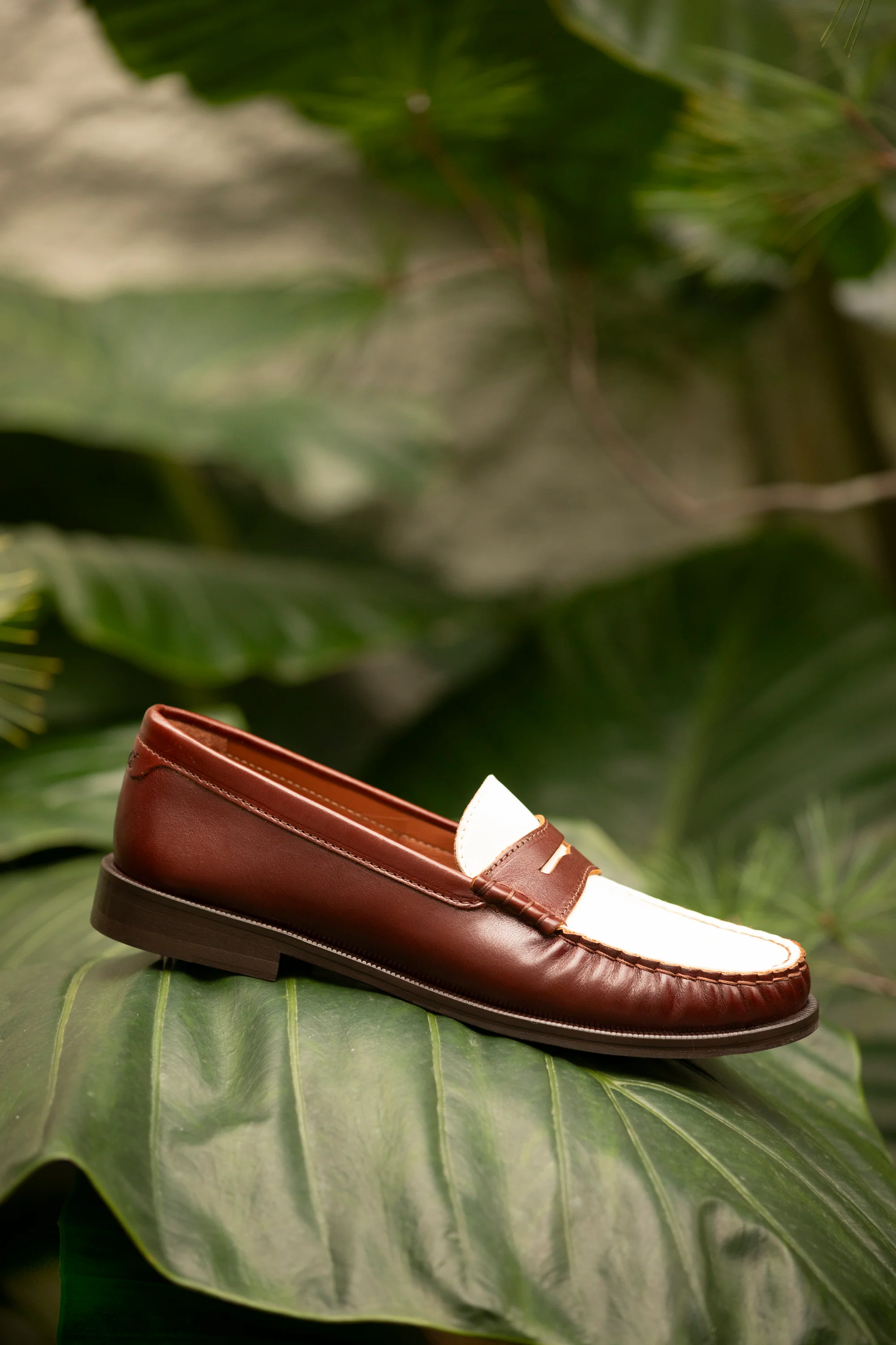 Penny Loafer Brown & Off-White - Image 5