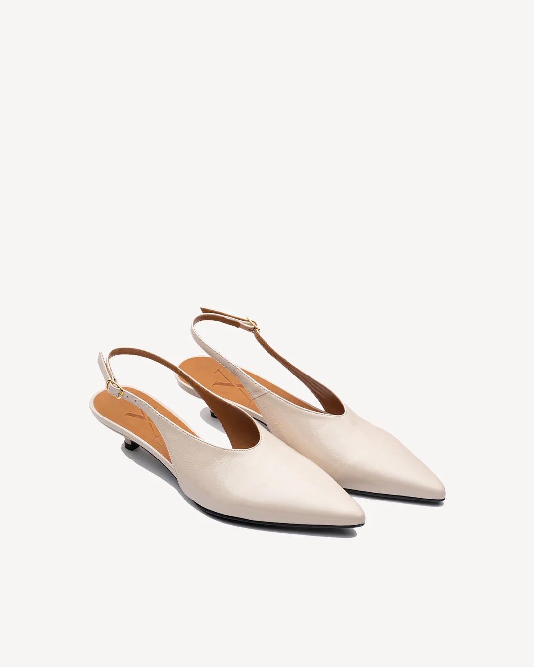 Slingback Kitten Heel Nude - Image 3