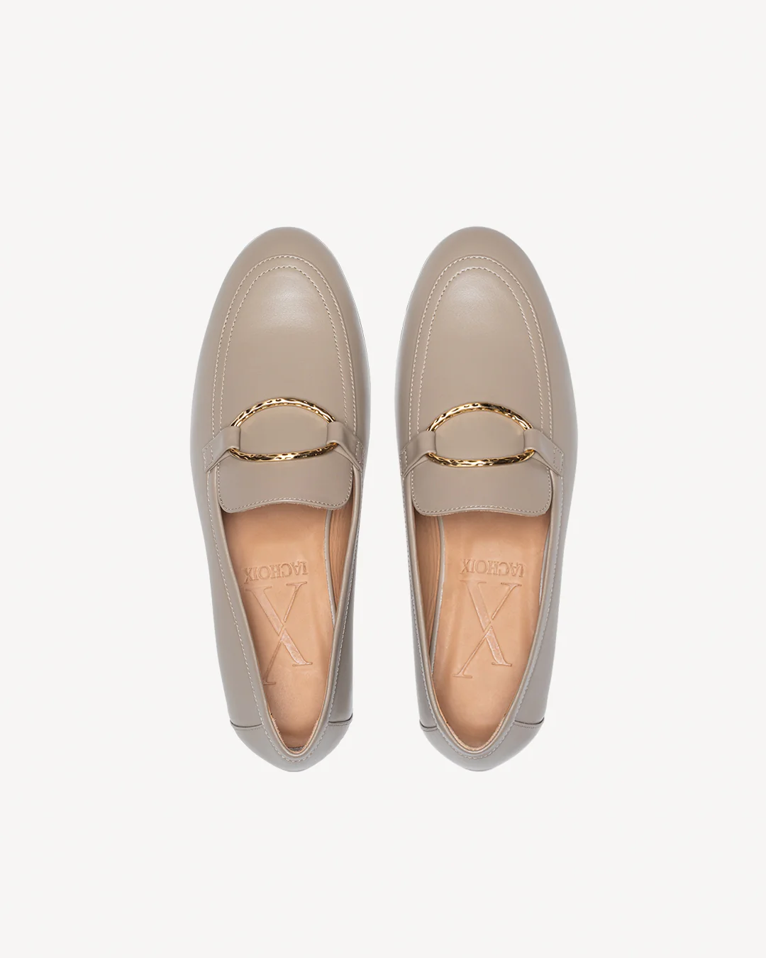 Taupe Tomboy Chic Loafers - Image 5