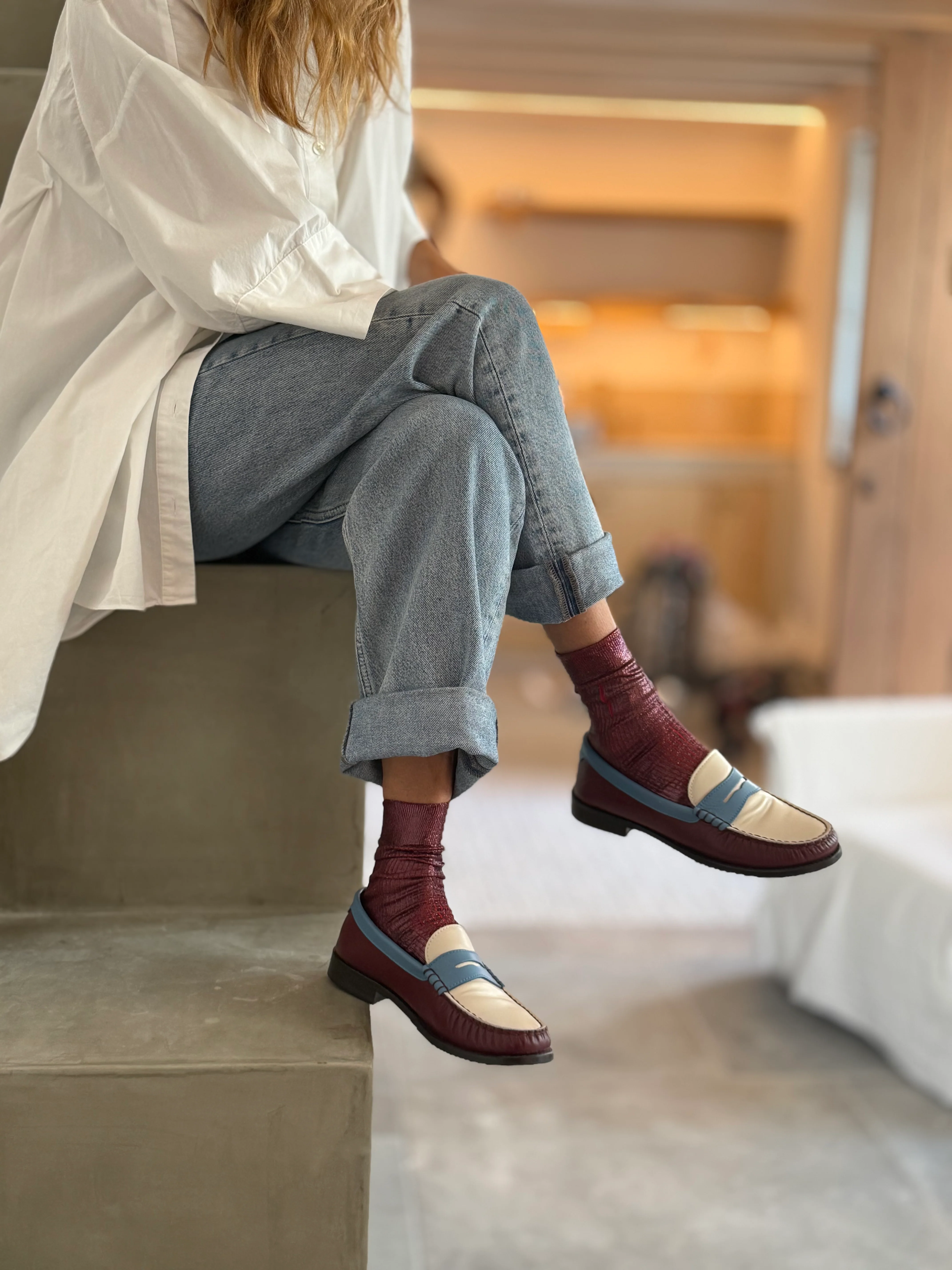 The Three Shades Loafer Burgundy - Image 5